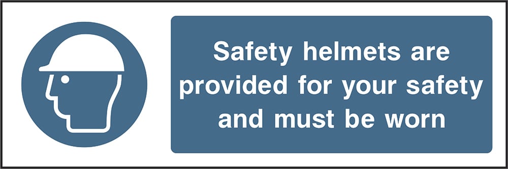 Signage: Safety Helmets Must Be Worn (PPE0014)