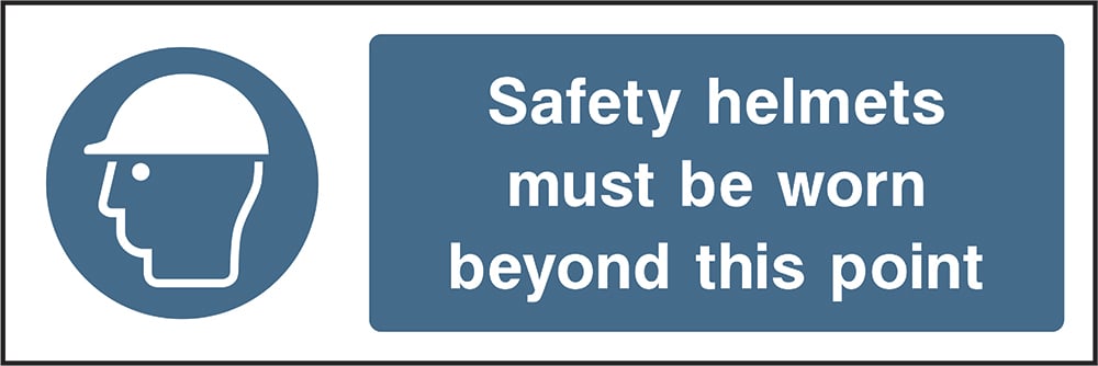 Signage: Safety Helmets Must Be Worn (PPE0015)