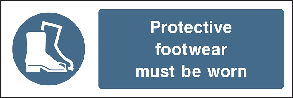 Signage: Protective Footwear Must Be Worn (PPE0016)