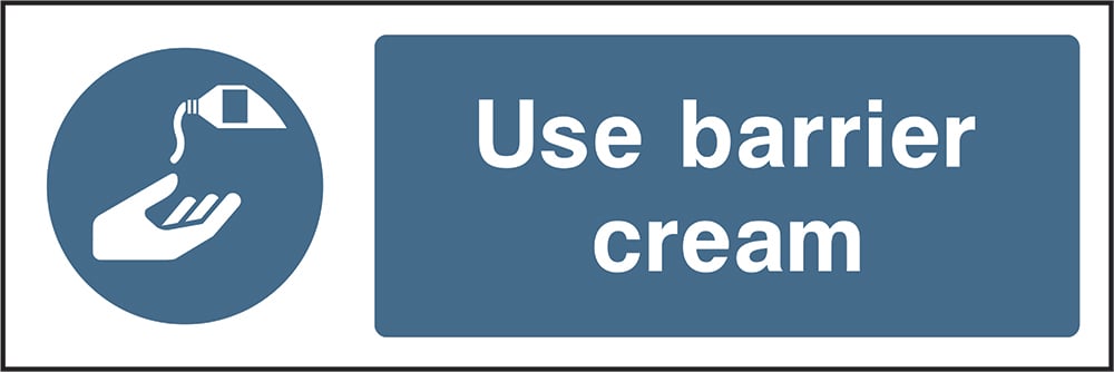 Signage: Use Barrier Cream (PPE0020)