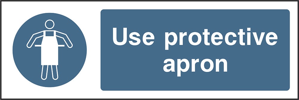Signage: Use Protective Apron (PPE0021)