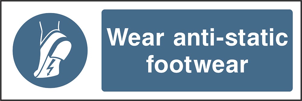 Signage: Wear Anti-Static Footwear (PPE0022)