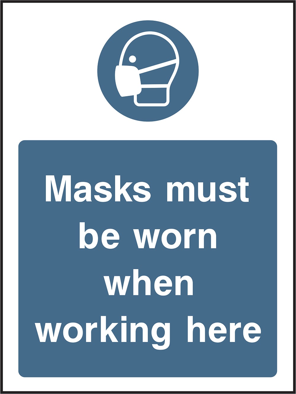 Signage: Masks Must Be Worn (PPE0036)