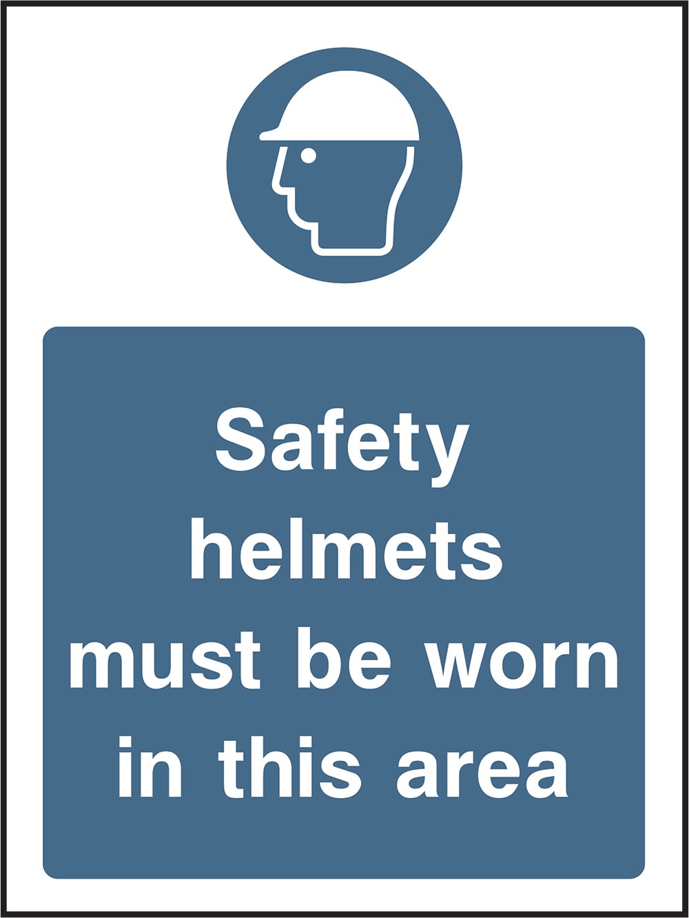Signage: Safety Helmets Must Be Worn (PPE0037)