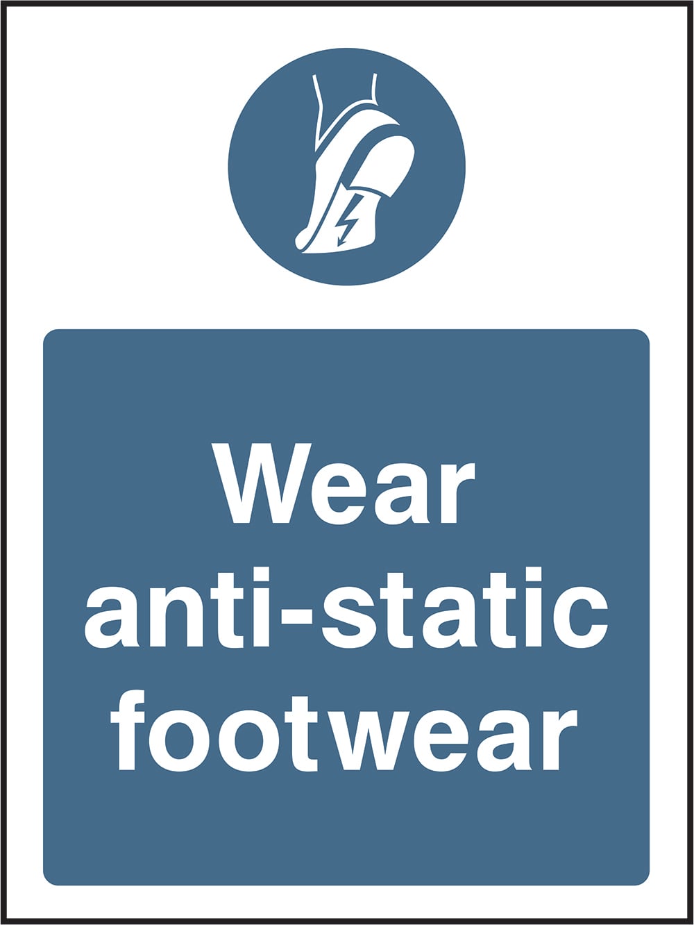 Signage: Wear Anti-Static Footwear (PPE0046)