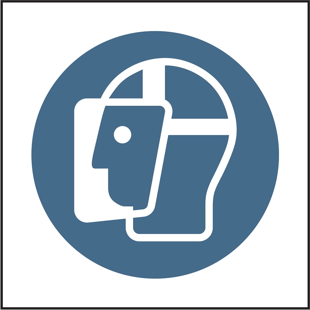 Signage: Face Shield Must Be Worn (PPE0049)