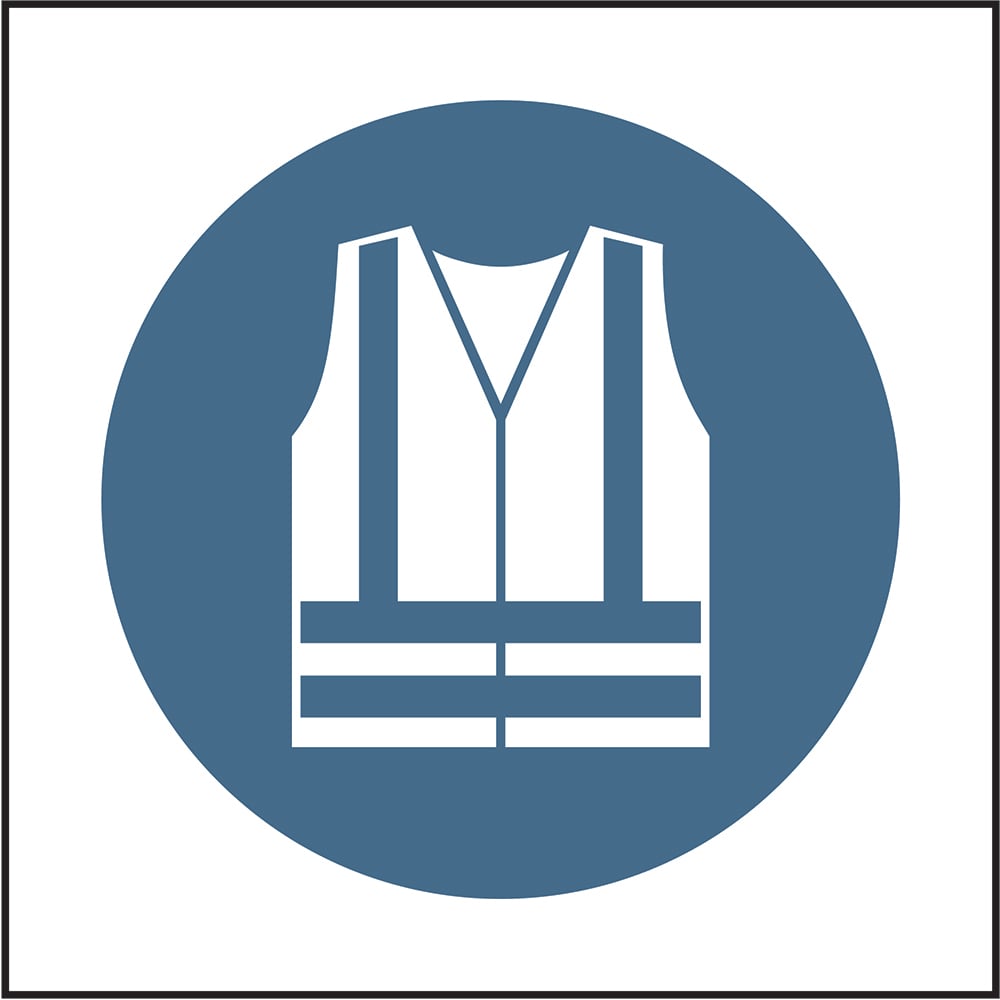 Signage: High Visibility Vest Must Be Worn (PPE0062)