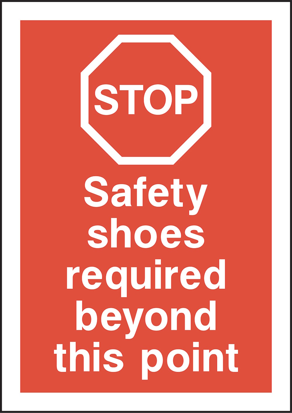 Signage: Safety Shoes Required (PROT0015)