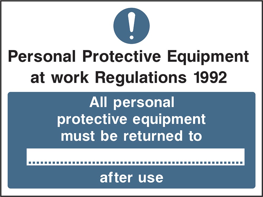 Signage: PPE Must Be Returned (PROT0018)