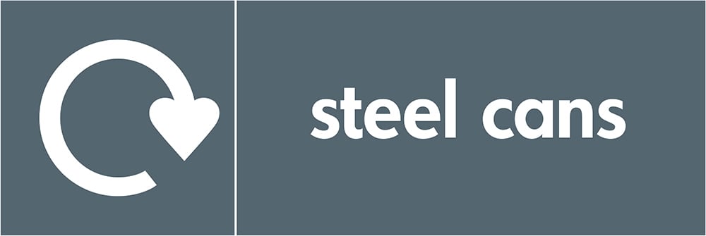 Signage: Steel Cans Recycling (META0010)