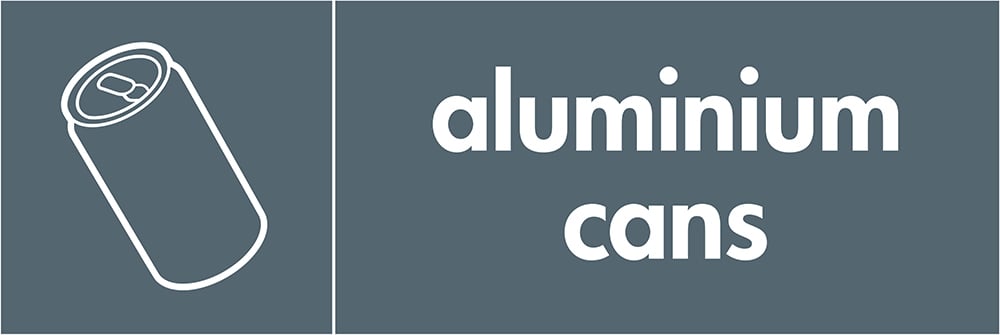 Signage: Aluminium Cans (META0012)
