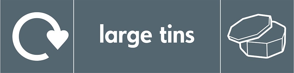 Signage: Large Tins Recycling (META0030)