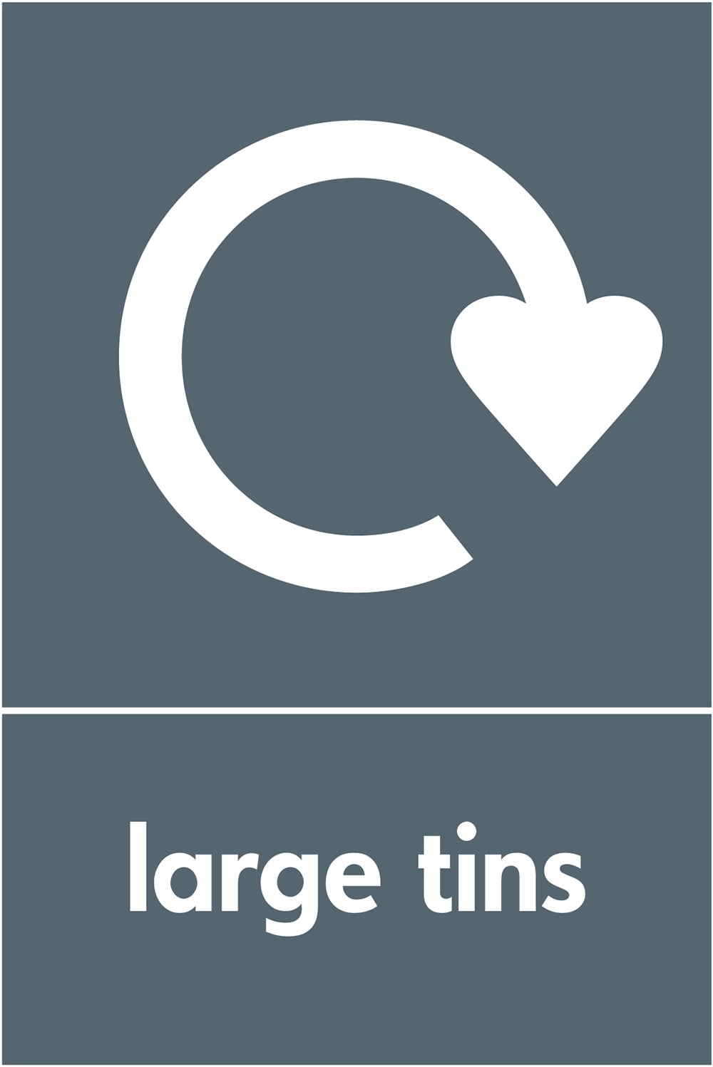 Signage: Large Tins Recycling (META0039)