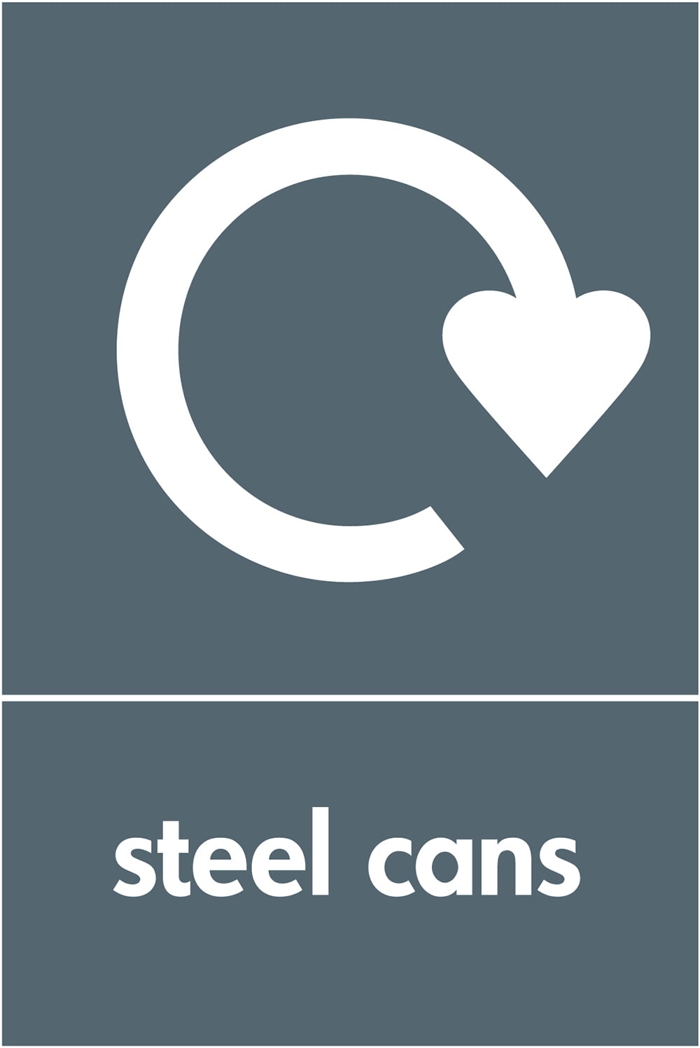 Signage: Steel Cans Recycling (META0042)