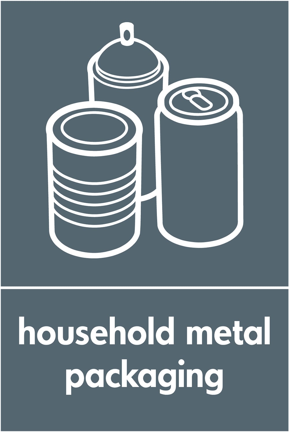 Signage: Household Metal Packaging (META0047)