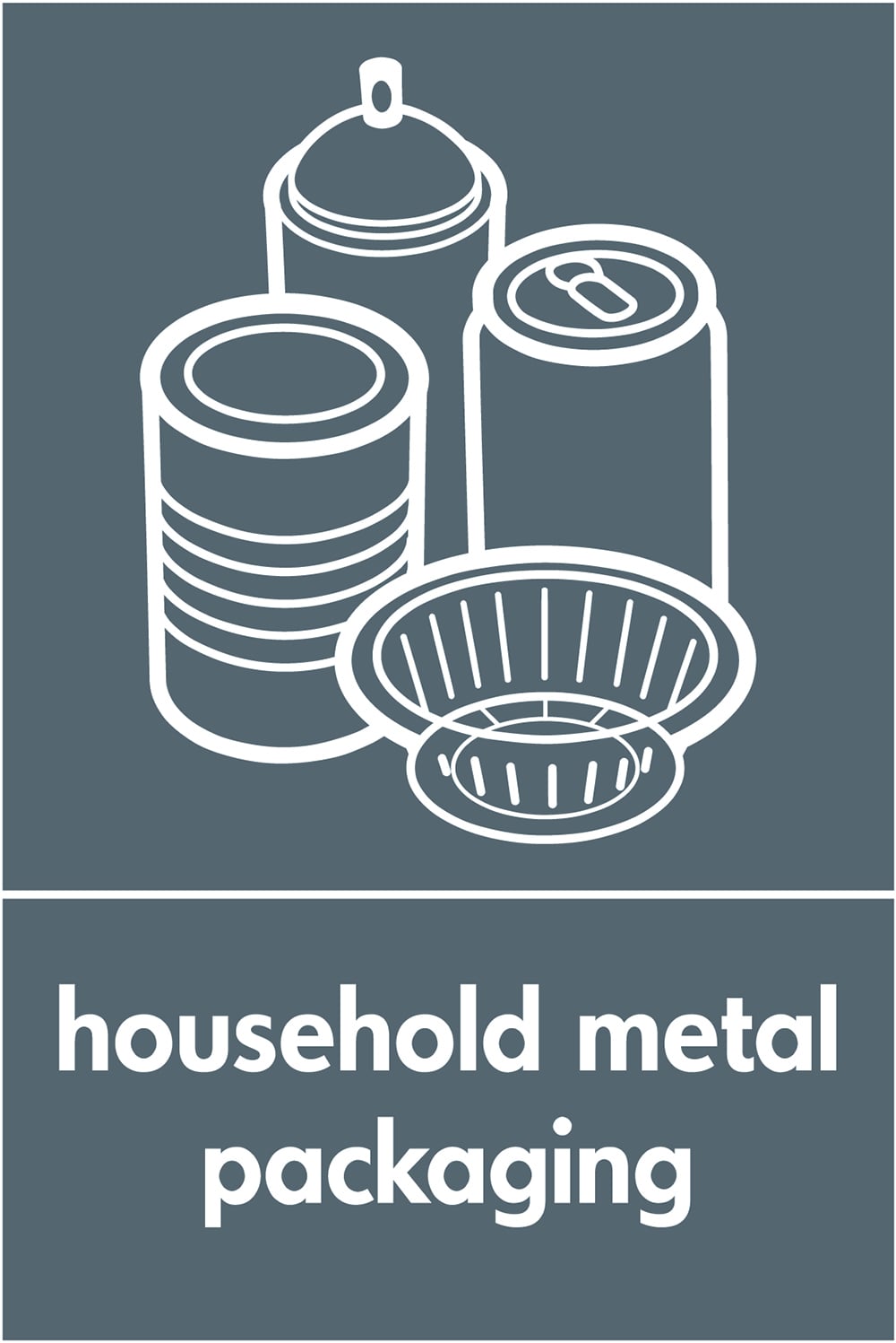 Signage: Household Metal Packaging (META0048)