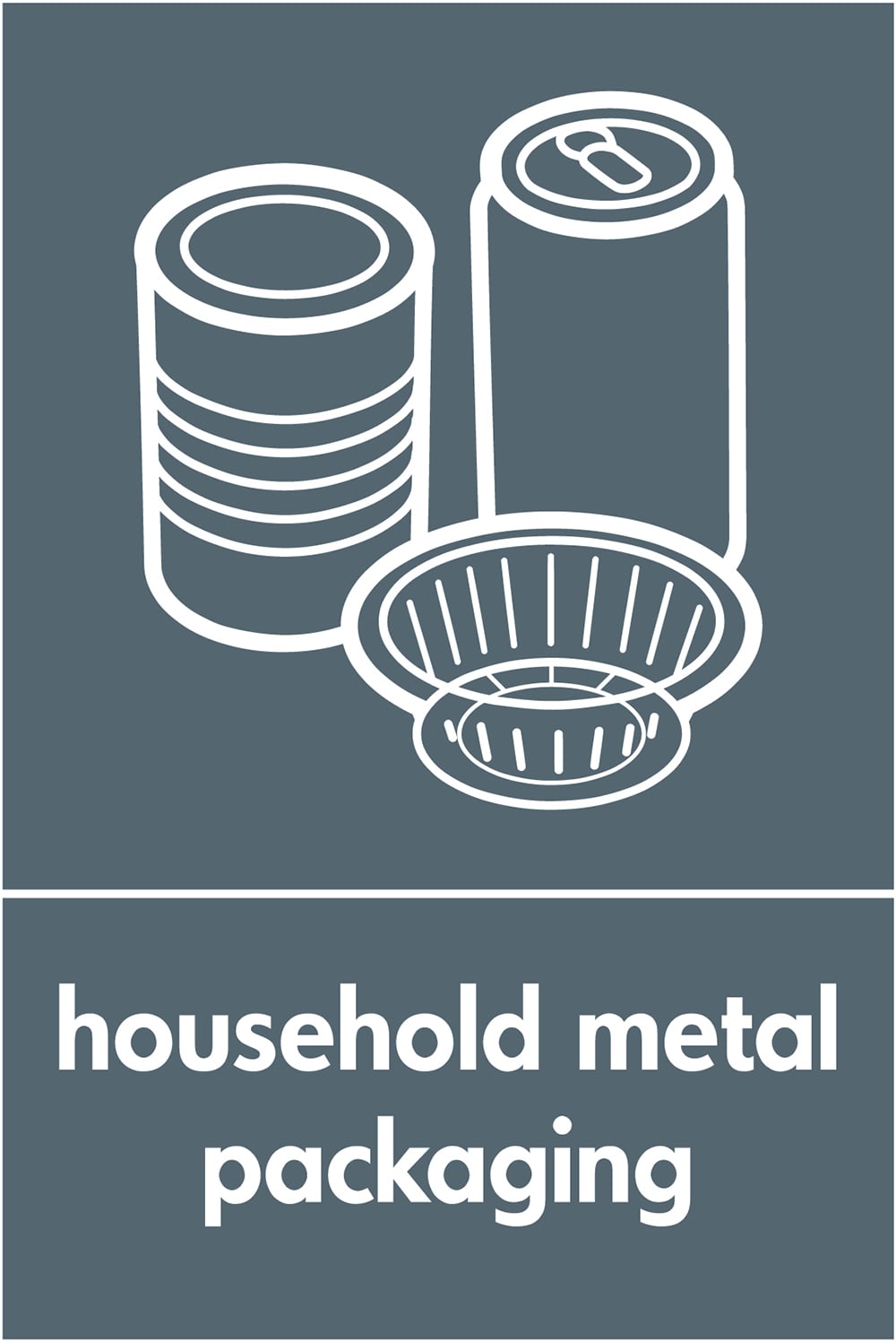 Signage: Household Metal Packaging (META0049)