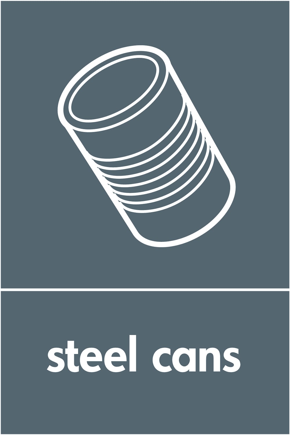 Signage: Steel Cans (META0053)