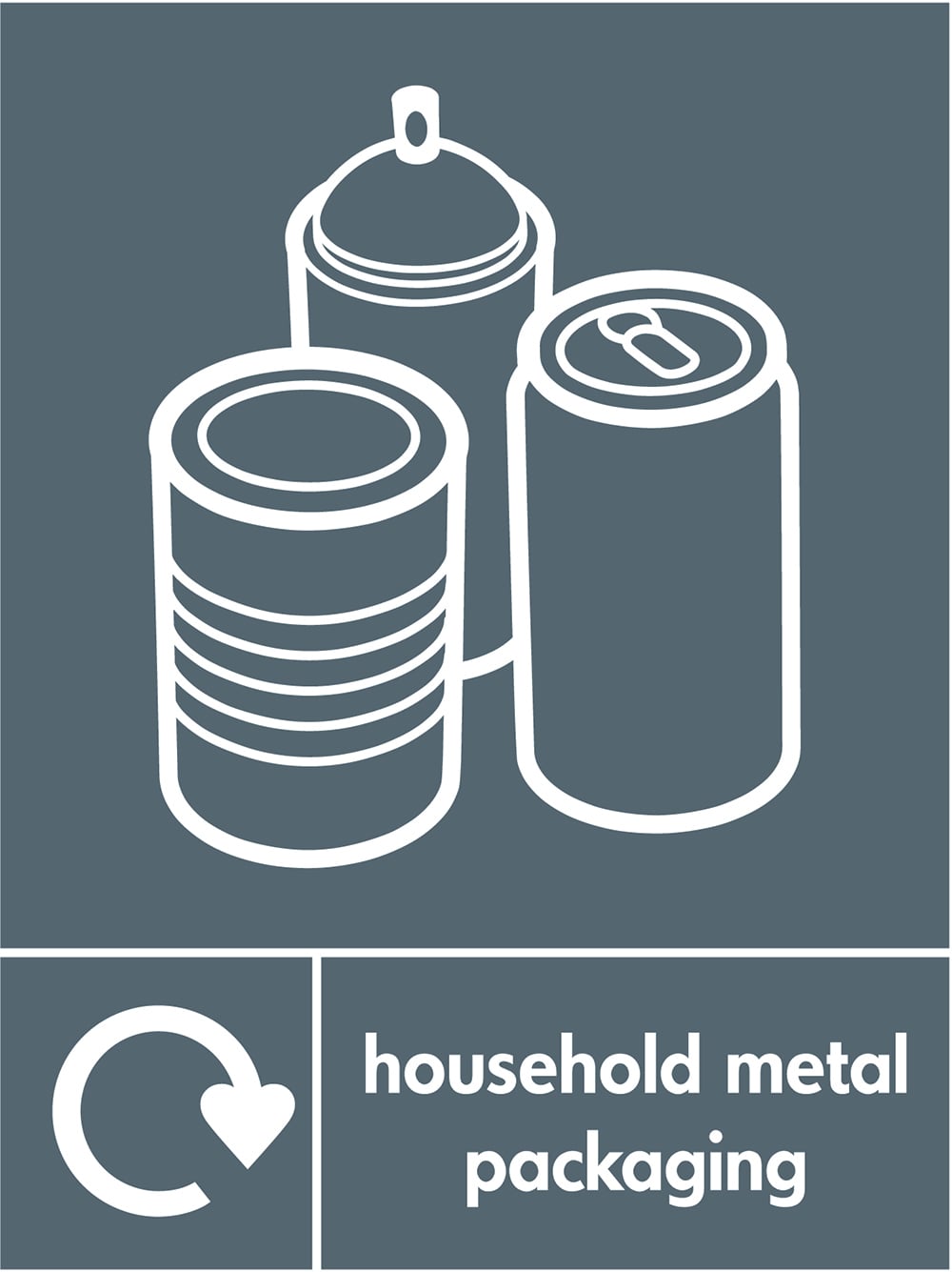 Signage: Household Metal Packaging (META0056)