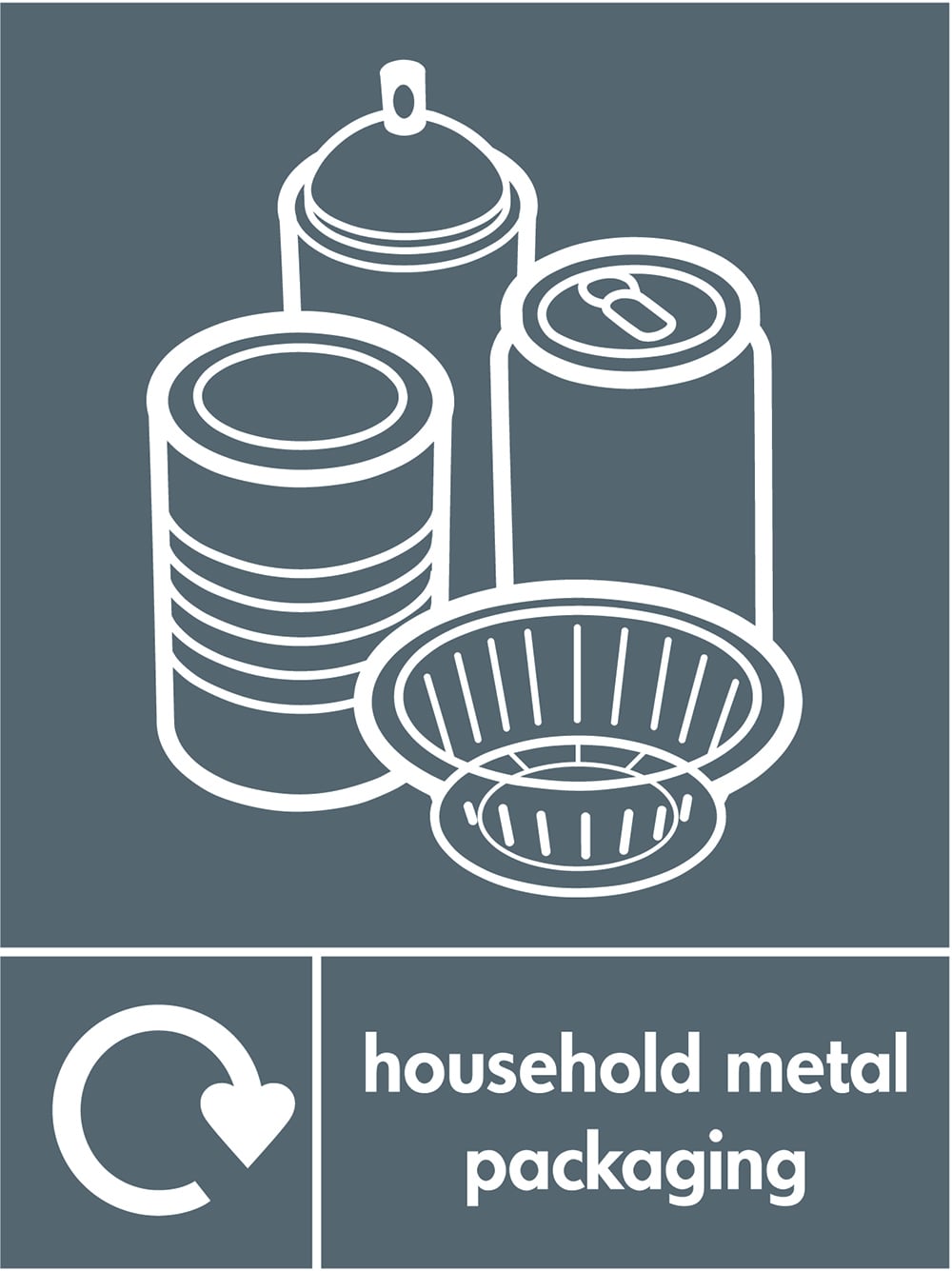 Signage: Household Metal Packaging (META0057)