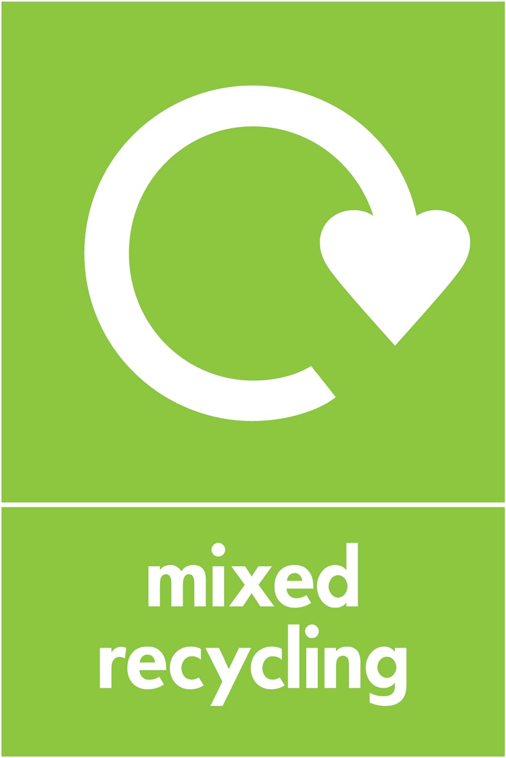 Signage: Mixed Recycling (MIXE0002)