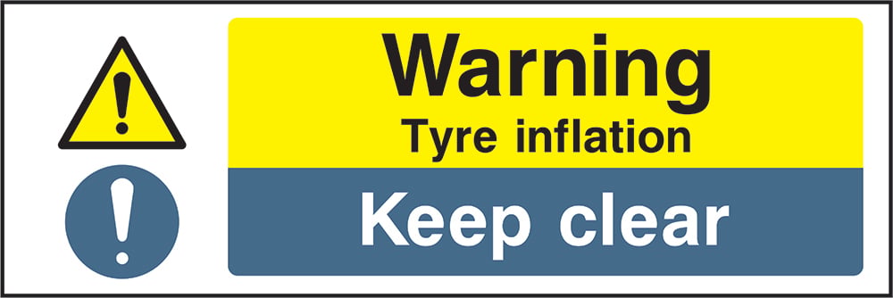 Signage: Tyre Inflation Keep Clear (MULT0008)