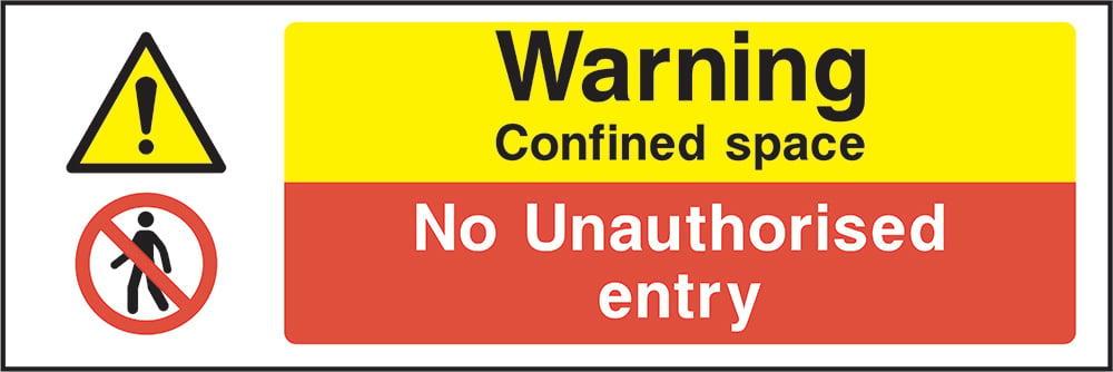 Signage: Warning Confined Space No Entry (MULT0012)