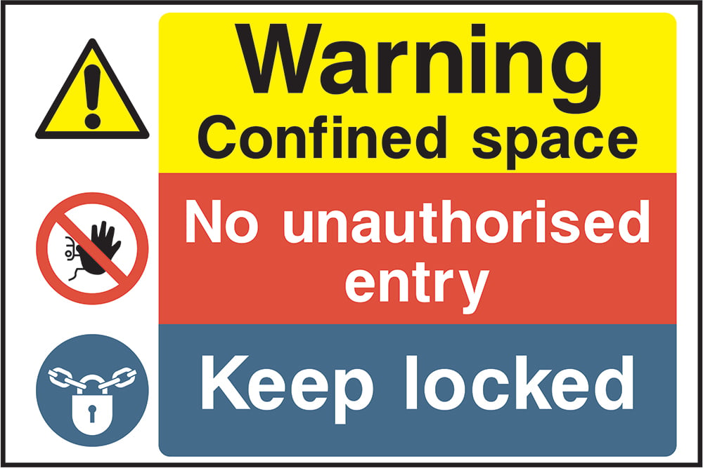 Signage: Confined Space Keep Locked (MULT0019)