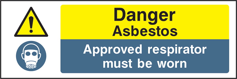 Signage: Danger Asbestos Respirator Must Be Worn (MULT0023)