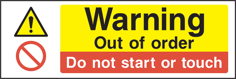 Signage: Warning Out of Order (MULT0042)