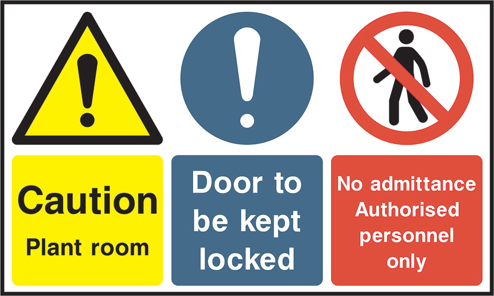 Signage: Caution Plant Room (MULT0046)