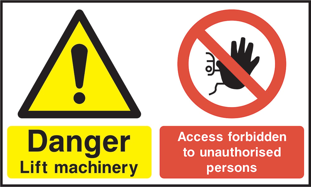 Signage: Danger Lift Machinery (MULT0048)