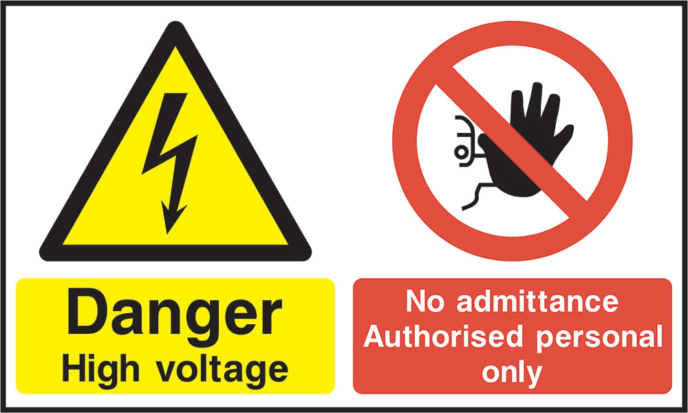 Signage: Danger High Voltage Authorized Only (MULT0049)