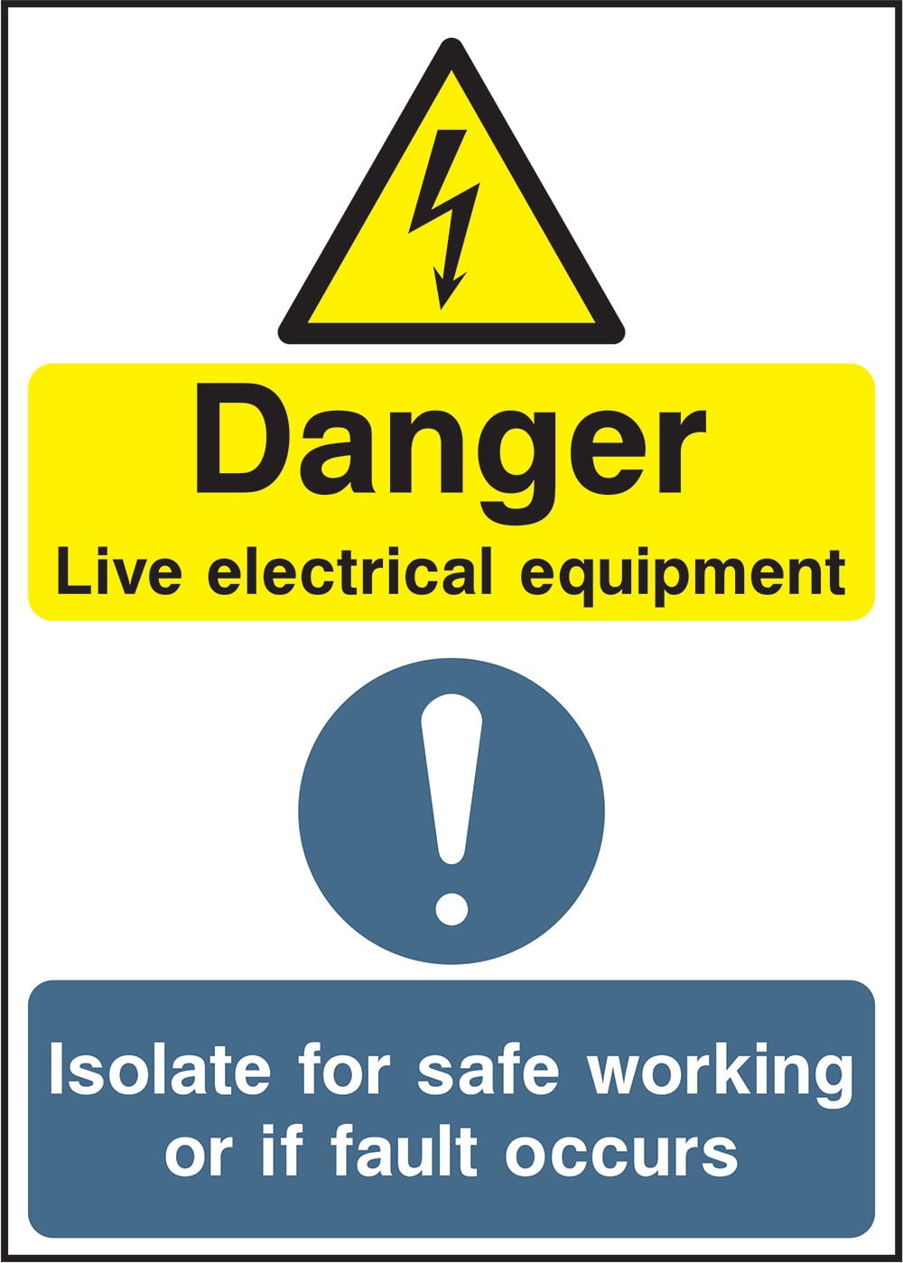 Signage: Danger Live Electrical Equipment (MULT0052)