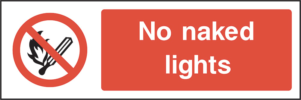Signage: No Naked Lights (SMOK0005)