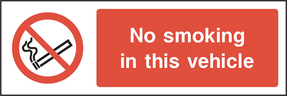 Signage: No Smoking in This Vehicle (SMOK0007)