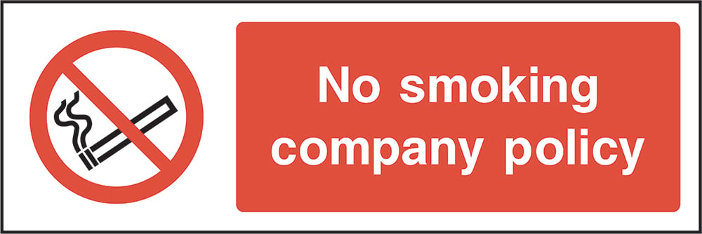 Signage: No Smoking Company Policy (SMOK0009)