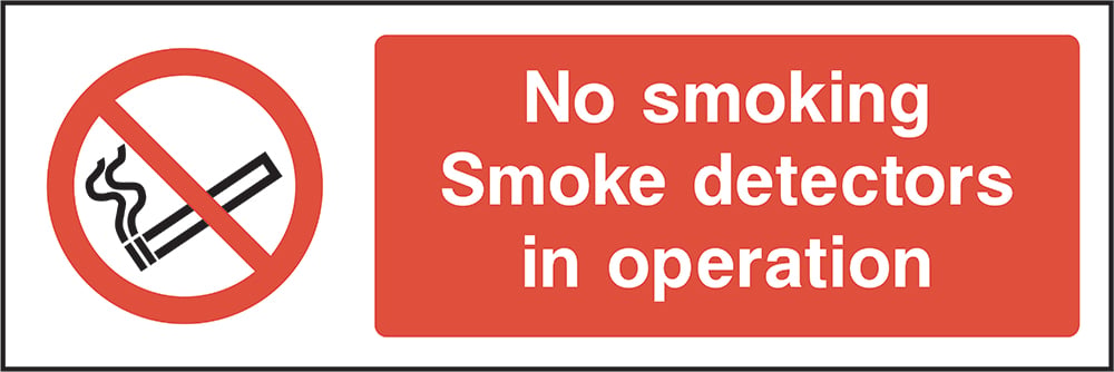 Signage: No Smoking Smoke Detectors (SMOK0015)