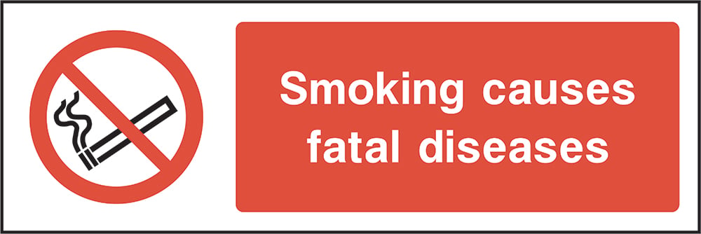 Signage: No Smoking Fatal Diseases (SMOK0020)