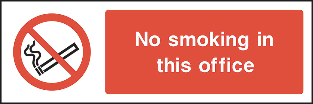 Signage: No Smoking in This Office (SMOK0021)