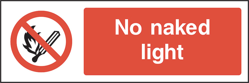 Signage: No Naked Light (SMOK0025)