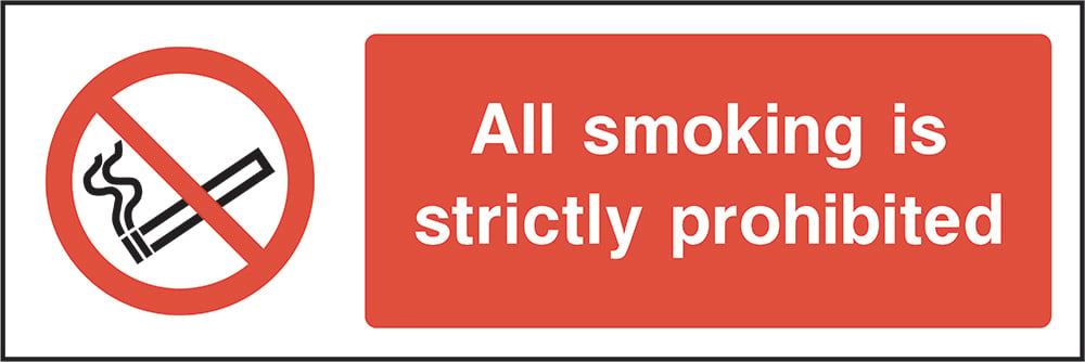 Signage: No Smoking Strictly Prohibited (SMOK0026)