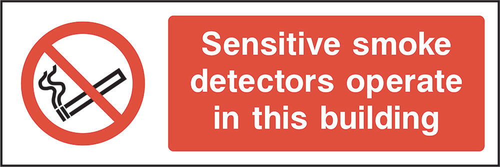 Signage: No Smoking Sensitive Detectors (SMOK0034)