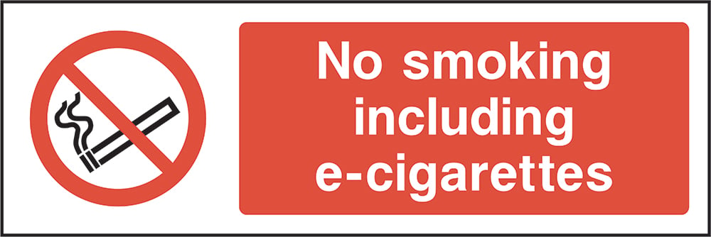 Signage: No Smoking Including E-Cigarettes (SMOK0038)