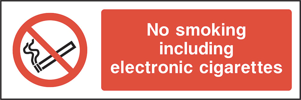 Signage: No Smoking Including E-Cigarettes (SMOK0039)