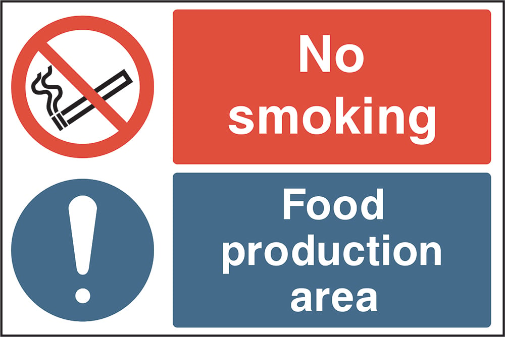 Signage: No Smoking Food Production Area (SMOK0045)