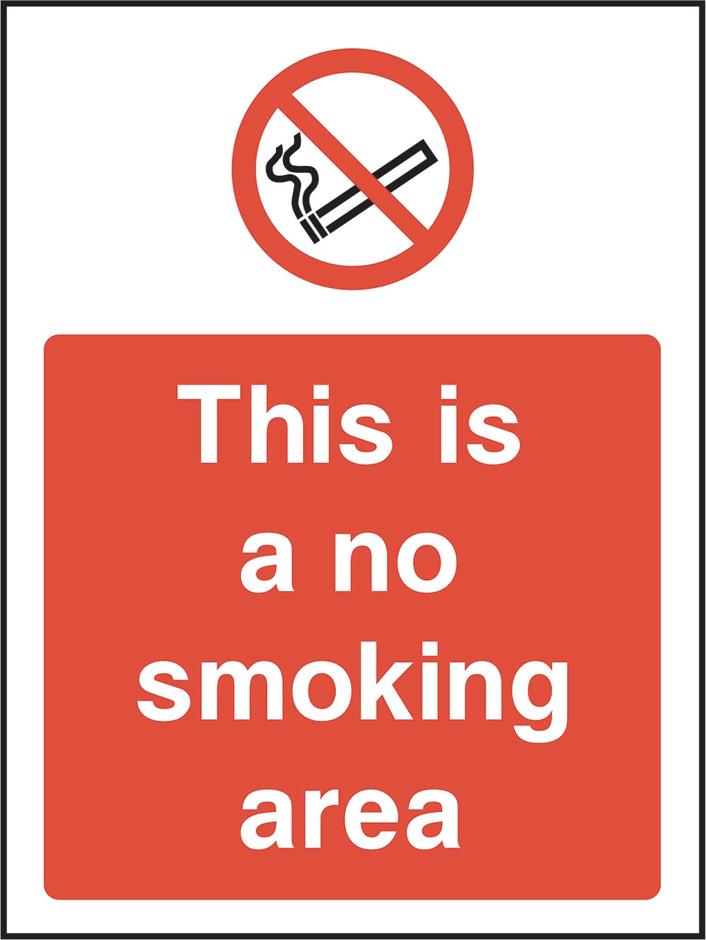 Signage: No Smoking Area (SMOK0050)