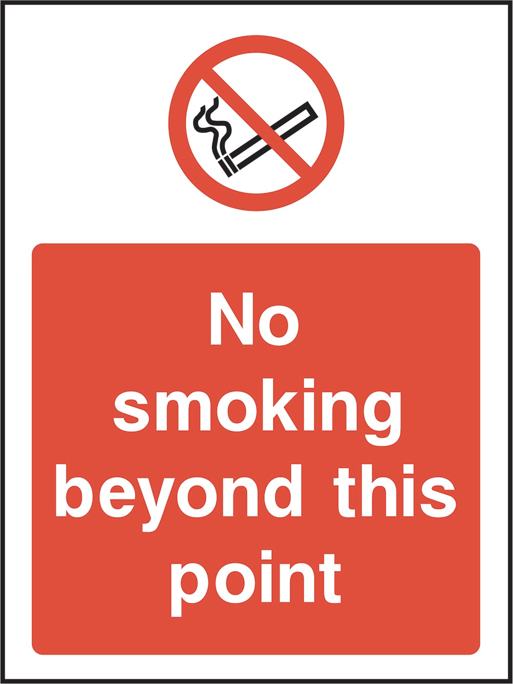 Signage: No Smoking Beyond This Point (SMOK0052)