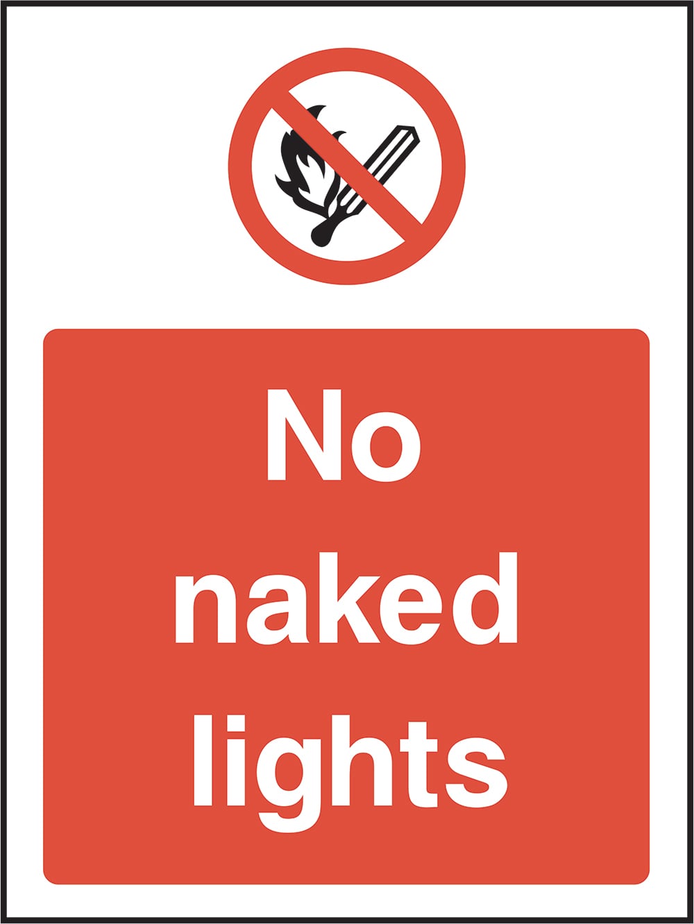 Signage: No Naked Lights (SMOK0053)