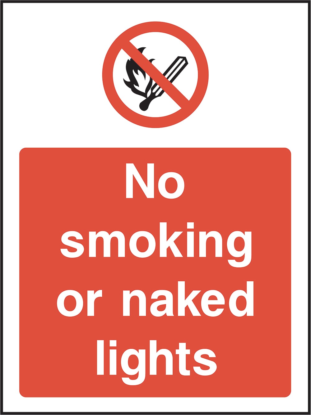 Signage: No Smoking Or Naked Lights (SMOK0054)